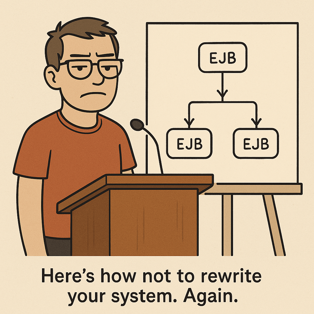 Here’s how not to rewrite your system. Again.